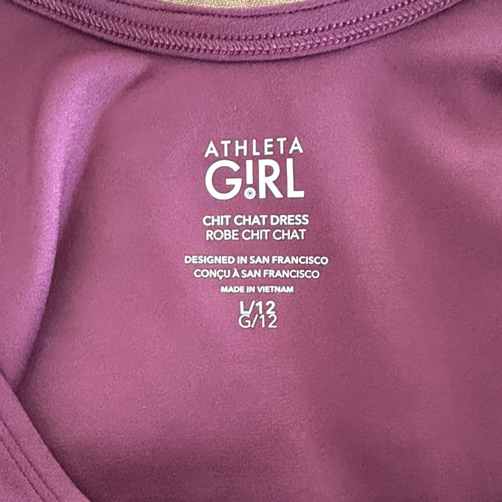 Athleta Burgundy Long Sleeve Chit Chat Dress - Picture 2 of 7